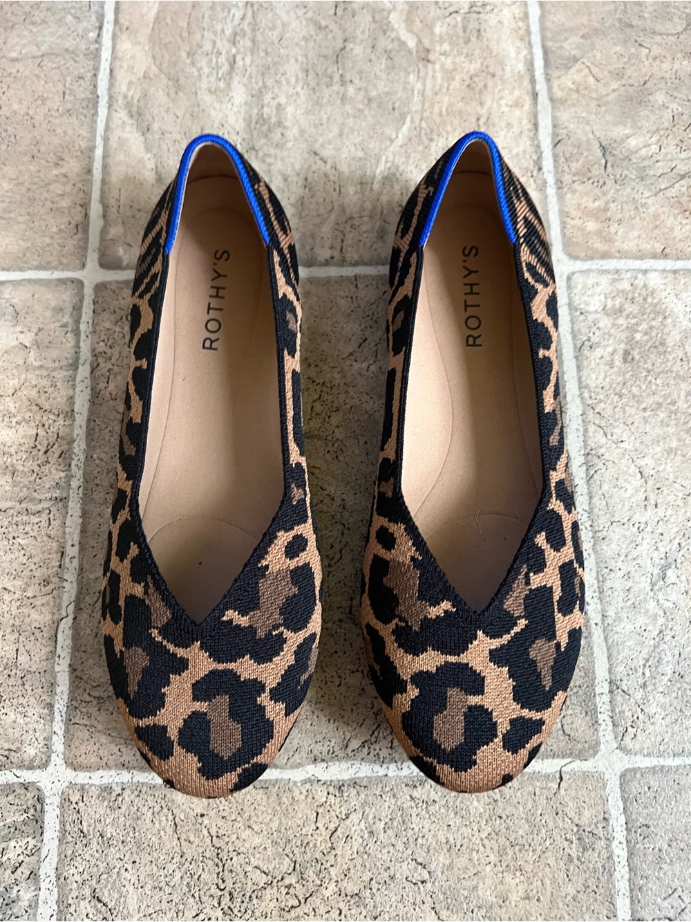 Rothy's The Point Leopard Flats | Retired Portobello Print | 8.5